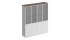 СИ 315  Шкаф для документов со стеклянными дверьми (1802x400x2034)