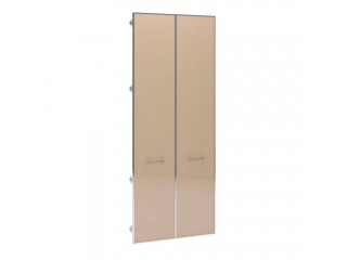JN503 Двери большие стеклянные в алюм раме (900х20х2016)