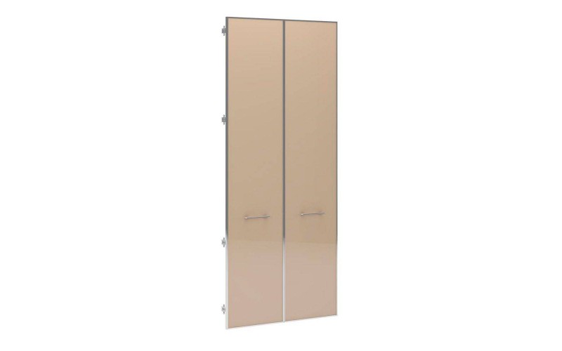 JN503 Двери большие стеклянные в алюм раме (900х20х2016)