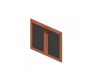 Ot-07.2 Комплект стеклянных дверей  в ЛДСП раме (890х18х695)