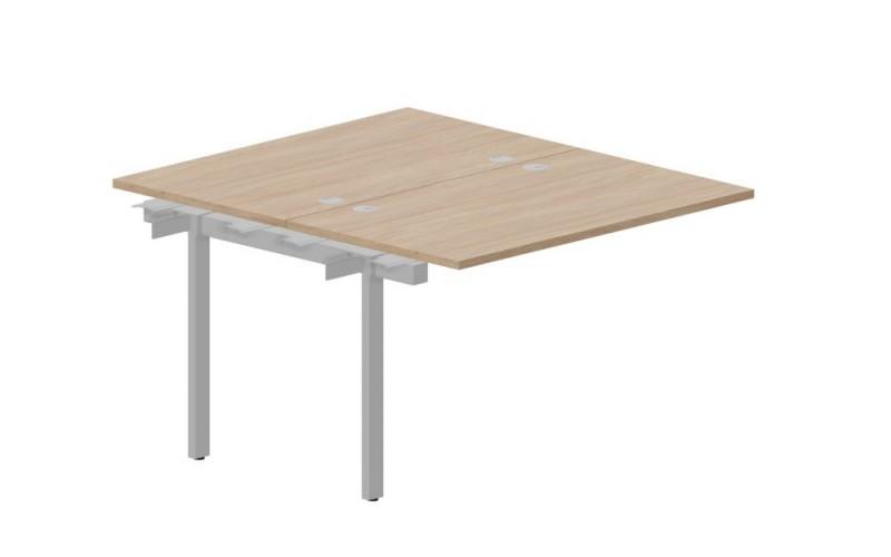 UNN2TPG127 Составной стол на 2 рабочих места 118х136,6х75см (4 громмета) приставной элемент