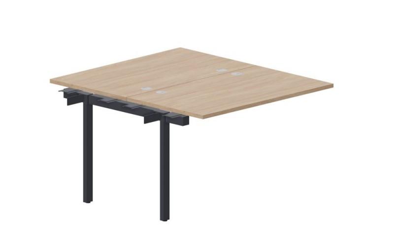 UNN2TPG127 Составной стол на 2 рабочих места 118х136,6х75см (4 громмета) приставной элемент