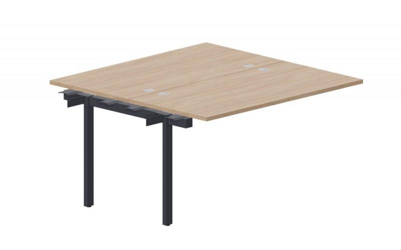 UNN2TPG147 Составной стол на 2 рабочих места 138х136,6х75см (4 громмета) приставной элемент 