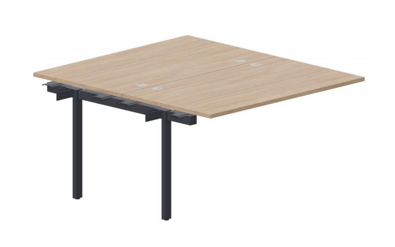 UNN2TPG148 Составной стол на 2 рабочих места 138х156,6х75см (4 громмета) приставной элемент