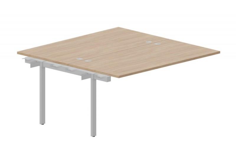 UNN2TPG168 Составной стол на 2 рабочих места 158х156,6х75см (4 громмета) приставной элемент 