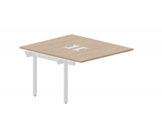 UNN2TPL127 Составной стол на 2 рабочих места 118х136,6х75см (2 металлических аутлета) приставной элемент