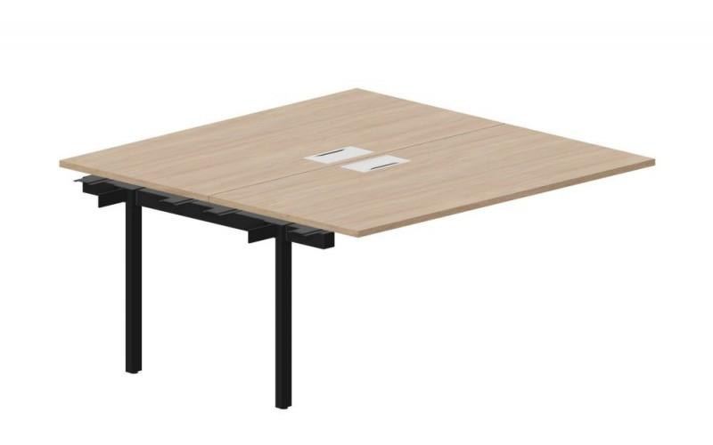 UNN2TPL168 Составной стол на 2 рабочих места 158х156,6х75см (2 металлических аутлета) приставной элемент