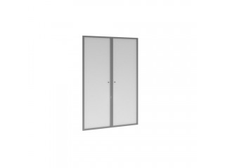 EDV411 Двери стеклянные в алюминиевой раме низкие (297х20х1311)