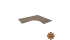 ПЛС.СА-3Пр Столешница криволинейная правая (1400х1200х22 мм)