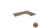 ПЛС.СА-4Пр Столешница криволинейная правая (1600х1200х22 мм)