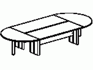 BST2290+BKT1890 Переговорный стол вариант № 2 (4000x1800x756 мм)