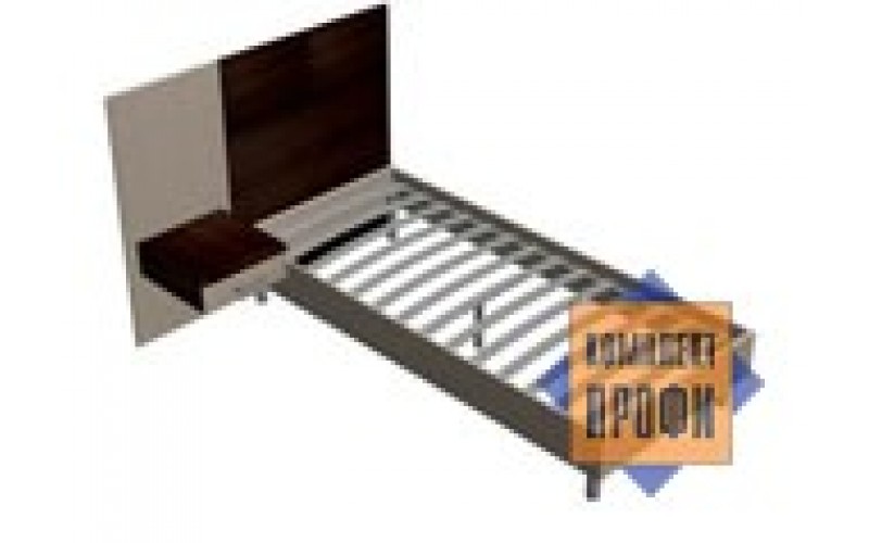 Кровать односпальная с изголовьем и навесной тумбой GaBD2190+GaPH9010+GaP450+GaPP1050